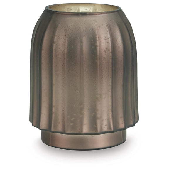 Signature Design by Ashley Briarcott 7.38" Glass Vase, Matte Brown Finish Decor