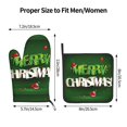 thumbnail image 3 of Bingfone Merry Christmas Print Oven Mitts Pot Holders Set 2 PCS for Kitchen for Cooking Grilling Baking BBQ Pot Holders Cook Essentials, 3 of 7