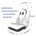 thumbnail image 3 of Wukai Cute Ghost Simple Drawing Full Set Car Seat Covers with Soft Padding Universal Auto Front Seats Protector and Cushion Mat, 3 of 5
