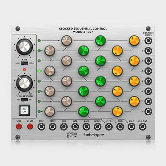 Behringer Legendary 2500 Series 1027 Clocked Sequential Control Module 8-Step Sequencer Module for Eurorack