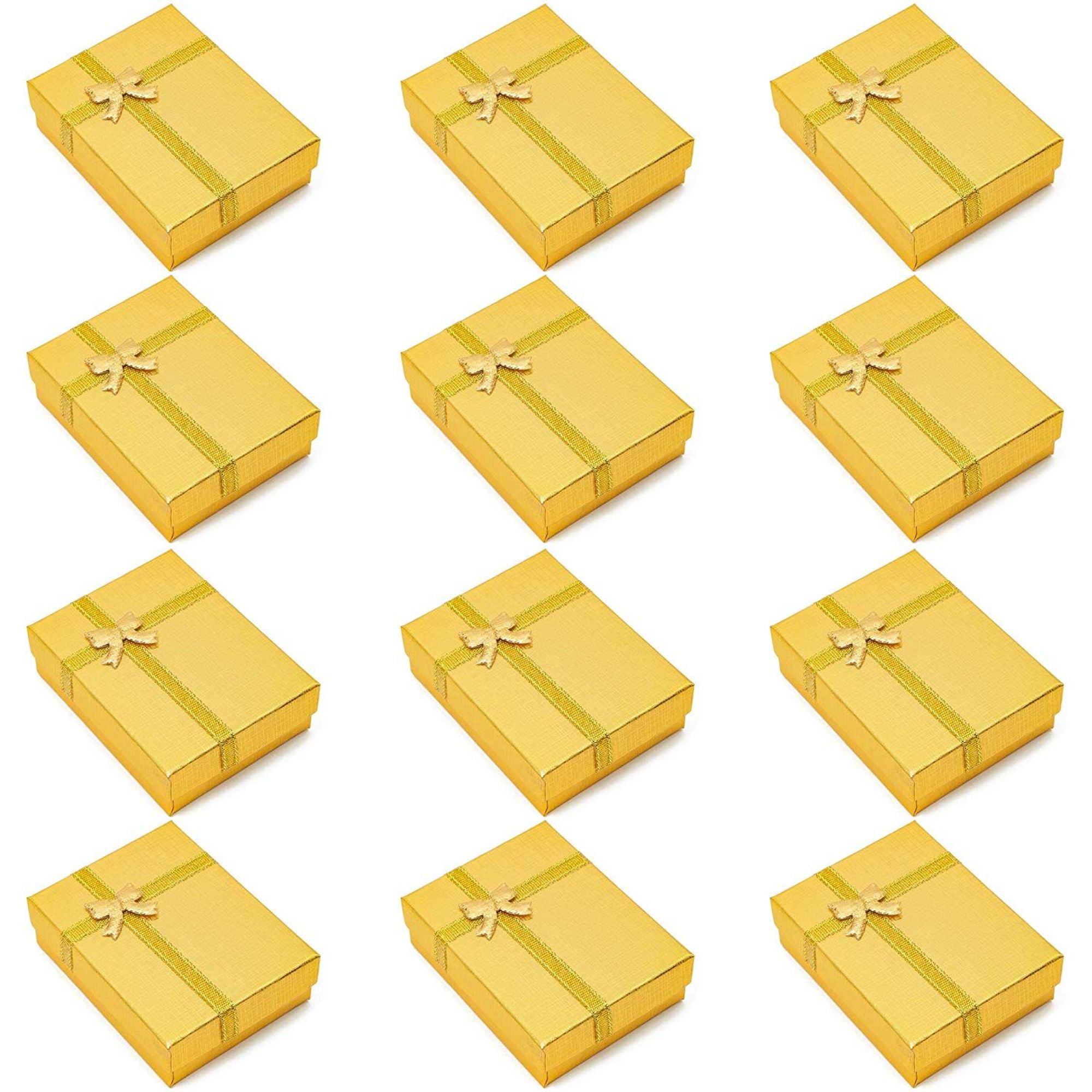 12x Paper Gift Box For Ring Earring Necklace Jewelry Storage Case with Bow-knot