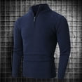 thumbnail image 2 of OJinShaWanO Pull Tunique Homme 2025 Nouveau Pull Mode Col Montant Demi-Zip Pull Chemise de Base pour Homme, 2 of 3