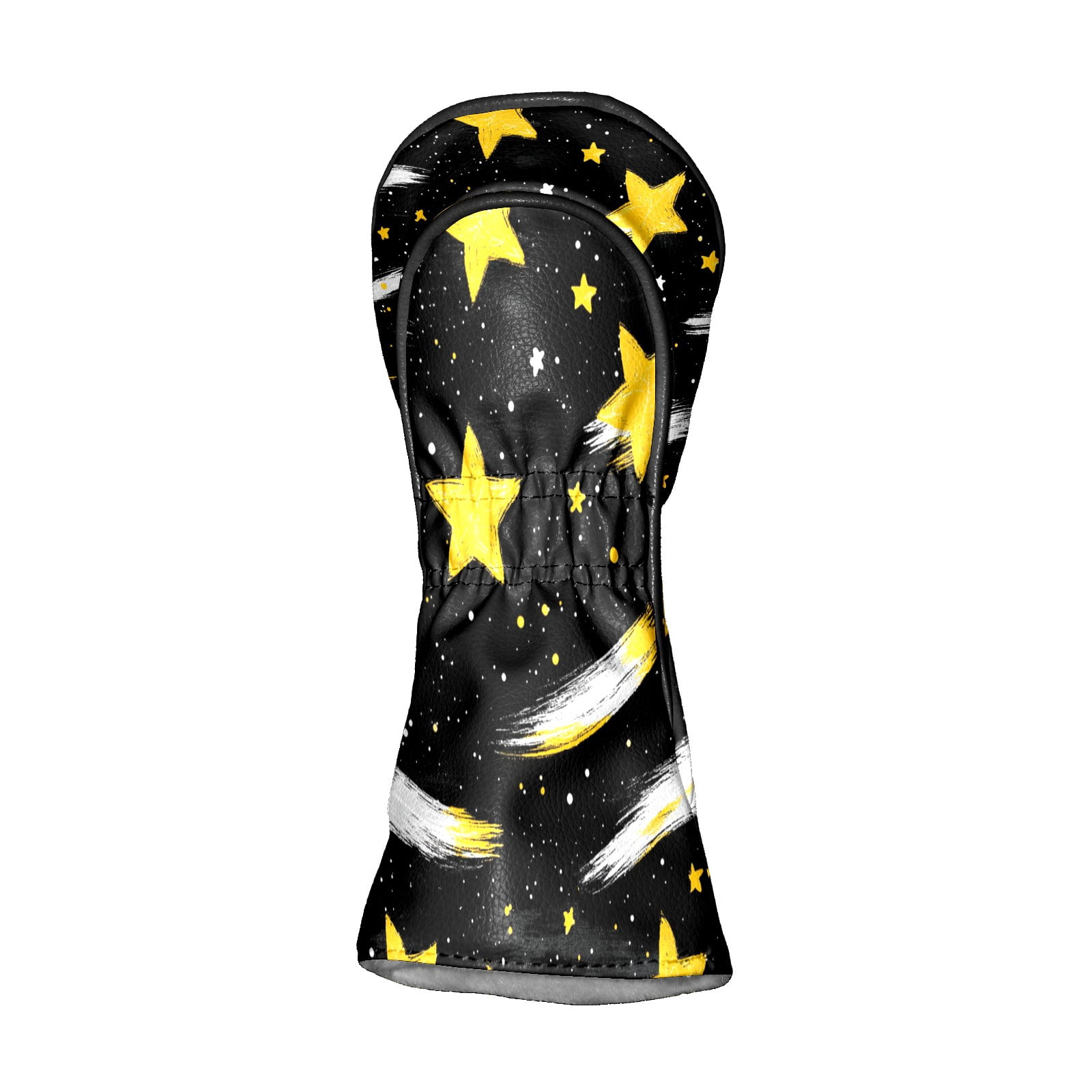 Golf Club Covers PU Leather Waterproof Head Covers for Fairway Woods Hybrids Golden Shooting Star