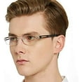 thumbnail image 4 of 4 Pairs Reading Glasses, Blue Light Blocking Glasses, Computer Reading Glasses for Women and Men, Fashion Rectangle Eyewear Frame(4 Colors, +3.75 Magnification), 4 of 7