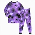 thumbnail image 6 of TOWED22 Toddler Girls Boys Halloween Pajamas Set Kids Pumpkin Print Sleepwear Pjs Long Sleeve 2pcs Soft Jammies(Purple,4-5 Y), 6 of 9