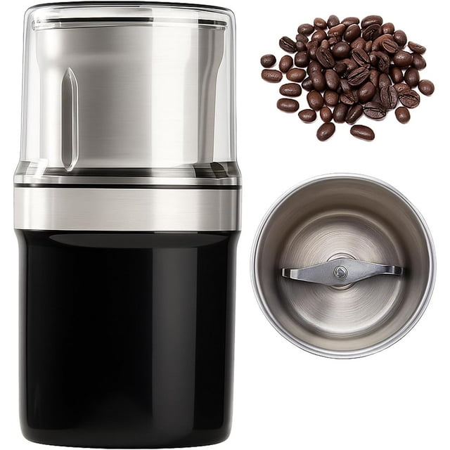 Voltix Electric Multi-Use Cup Grinder – Large Capacity Stainless Steel, Easy to Clean (US Plug,Single Cup)