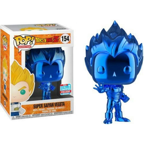 154 Super Saiyan Vegeta (Blue) Chrome Dragon Ball Z 2018 Con Funko POP