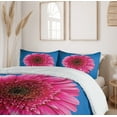 thumbnail image 5 of Ambesonne Dark Pink Duvet Cover Set, Gerbera Blossom, 2-Calking, Azure Blue Hot Pink, 5 of 6