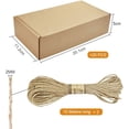 thumbnail image 7 of LYTIVAGEN 20 PCS Brown Kraft Gift Boxes Present Boxes with Lids Christmas Gift Boxes 20 * 11 * 5cm Easy Assemble Boxes with 2 Hemp Ropes for Parties, Birthdays, Weddings, Holidays, 7 of 7
