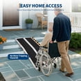 thumbnail image 2 of 5 Feet Portable Wheelchair Ramp, Non-Skid Aluminum Handicap Ramps with Handle, Folding Threshold Wheel Chair Ramp for Home Steps, Stairs, Entry, Threshold, Doorways, Scooter, 600LBS Capacity, 2 of 8