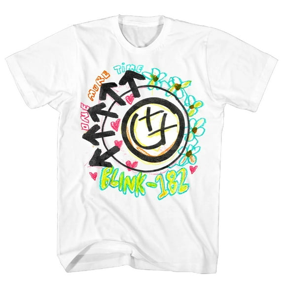 Blink 182 Men's White Crayon T-Shirt 2X-Large | Officially Licensed Merchandise