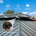 thumbnail image 5 of Newboti 14x22FT Hardtop Gazebo, Outdoor Gazebo with Galvanized Steel Double Roof, Aluminum Frame, Built-in Gutter System, Curtain and Netting, Metal Gazebo Pavilion for Patio Deck Garden, Grey 9648128, 5 of 7