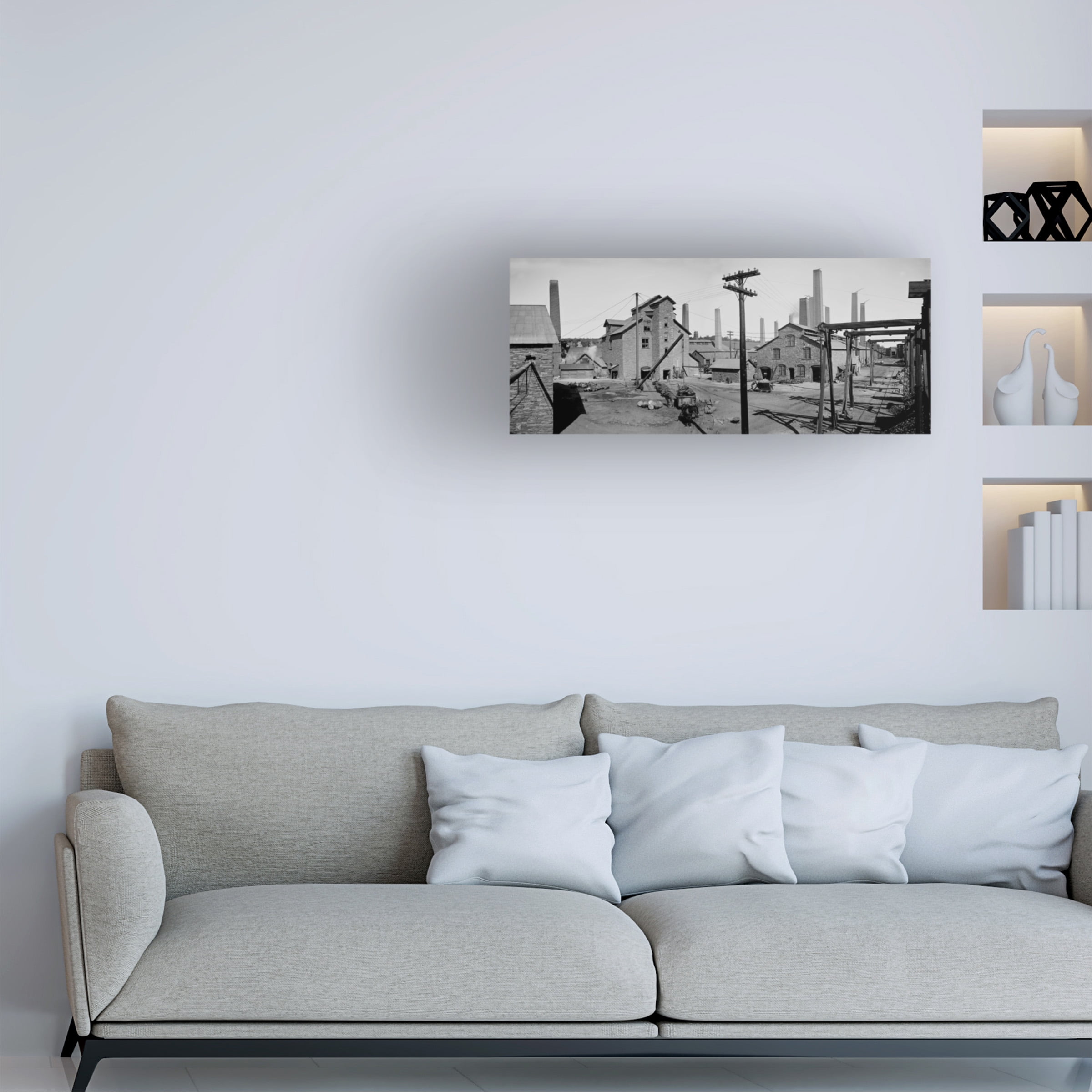 Print Collection 'Calumet and Hecla Smelters' Canvas Art