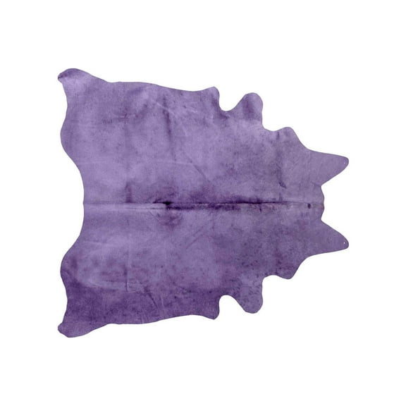 5" X 7" Purple Cowhide Area Rug
