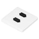 thumbnail image 2 of Placa de pared con interfaz multimedia de alta definición, 2 puertos hembra a hembra, placa de pared coaxial Ethernet, 2 of 14