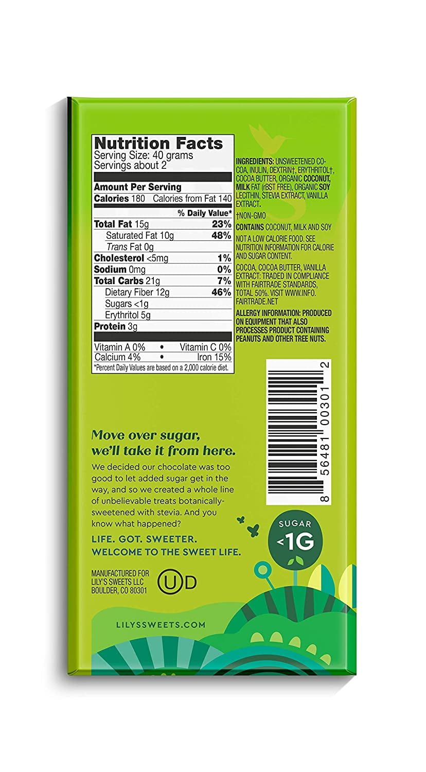 Lily's Chocolate Variety 6 Pack | Stevia Sweetened, No Added Sugar, Low- Carb, Keto Friendly | 6 Flavors, 1 Bar Each | Sampler, Gift Set