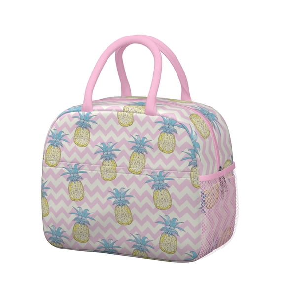 Lunch Bag Lunch Box for Women Reusable Insulated Lunch Bags,Water-Resistant Pineapple Accessories Cooler Lunch Tote Bag, Large Capacity for Work Travel Picnic