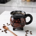 thumbnail image 4 of Witch Cauldron Ceramic Coffee Mug, Legged Pumpkin Shaped Drink Cup, Stylish Multicolor Tableware, Practical Drinkware for Hot Tea, Cocoa, Family Gatherings and Halloween Parties, 4 of 5