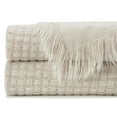 thumbnail image 4 of Chanasya Textured Waffle Acrylic Throw Blanket With Tassels - Lightweight Super Soft Modern Woven Blanket for Couch, Home, Living Room, and Bedroom Décor(50x65 Inches) Blanket, 4 of 6
