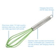thumbnail image 3 of Silicone Wire Whisk 10" Handle Push Kitchen Whisk for Blending, Beating, Stirring Green 2 Pcs, 3 of 6