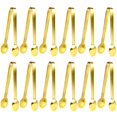 thumbnail image 1 of Jcren 12 Piezas Pinzas Doradas Pinzas Para Servir Pinzas De Acero Inoxidable Para Servir Alimentos Pinzas Para Azúcar Pinzas Para Hielo Para Fiestas De Té Café Aperitivos Postres - 4,9 Pulgadas, 1 of 5