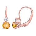 thumbnail image 2 of Aonejewelry1.80 Carats Gemstone Diamond Dangling Earrings for Women In 14K Rose Gold Prong-Setting, 2 of 6