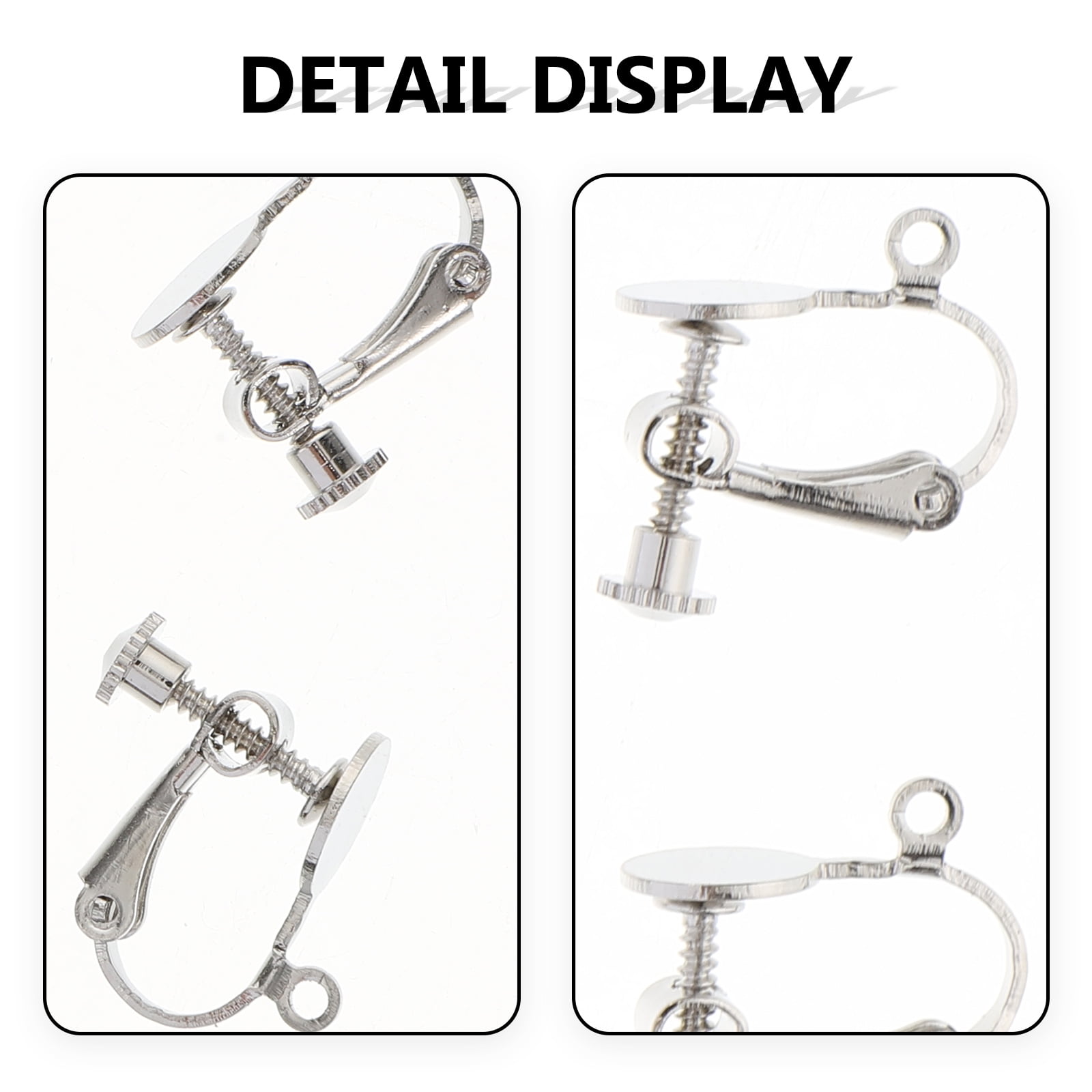 Homemaxs 10pcs Clip On Earring Converters Diy Earring Accessories Clip On Earrings Components Silver