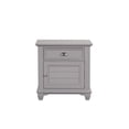 thumbnail image 2 of Limi Nightstand, 1 Drawer, 1 Door Cabinet, Gray Solid Wood, 28 Inch, 2 of 6