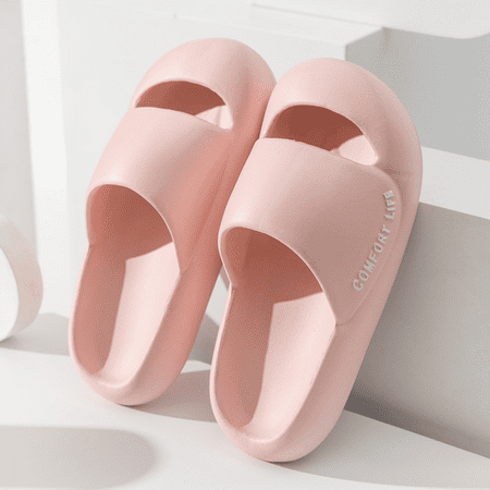 

Wish Ultra-Soft Slippers Bathroom Non-Slip Thick Soled Shoes Quick Dry Platform Shower Home for Women-Pink(40/41) S1214
