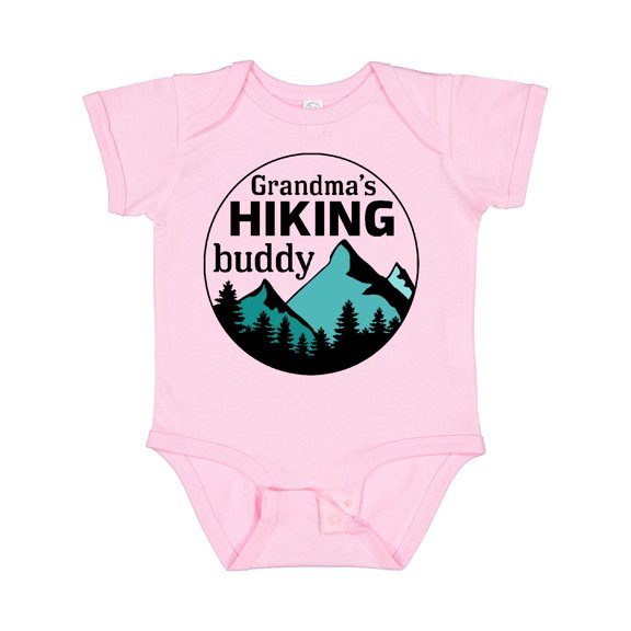 Inktastic Grandma's Hiking Buddy with Mountains and Trees Boys or Girls Baby Bodysuit