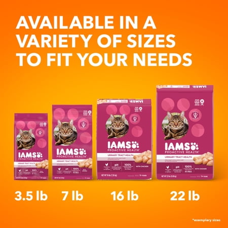 Iams Proactive Health Urinary Tract Health Chicken Dry Cat Food, 7 Lb Bag