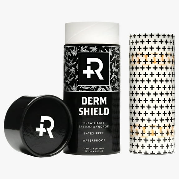 Recovery Derm Shield Tattoo Aftercare Bandage Roll - Transparent, Waterproof Adhesive Bandages - 5.9 Inches x 8 Yards