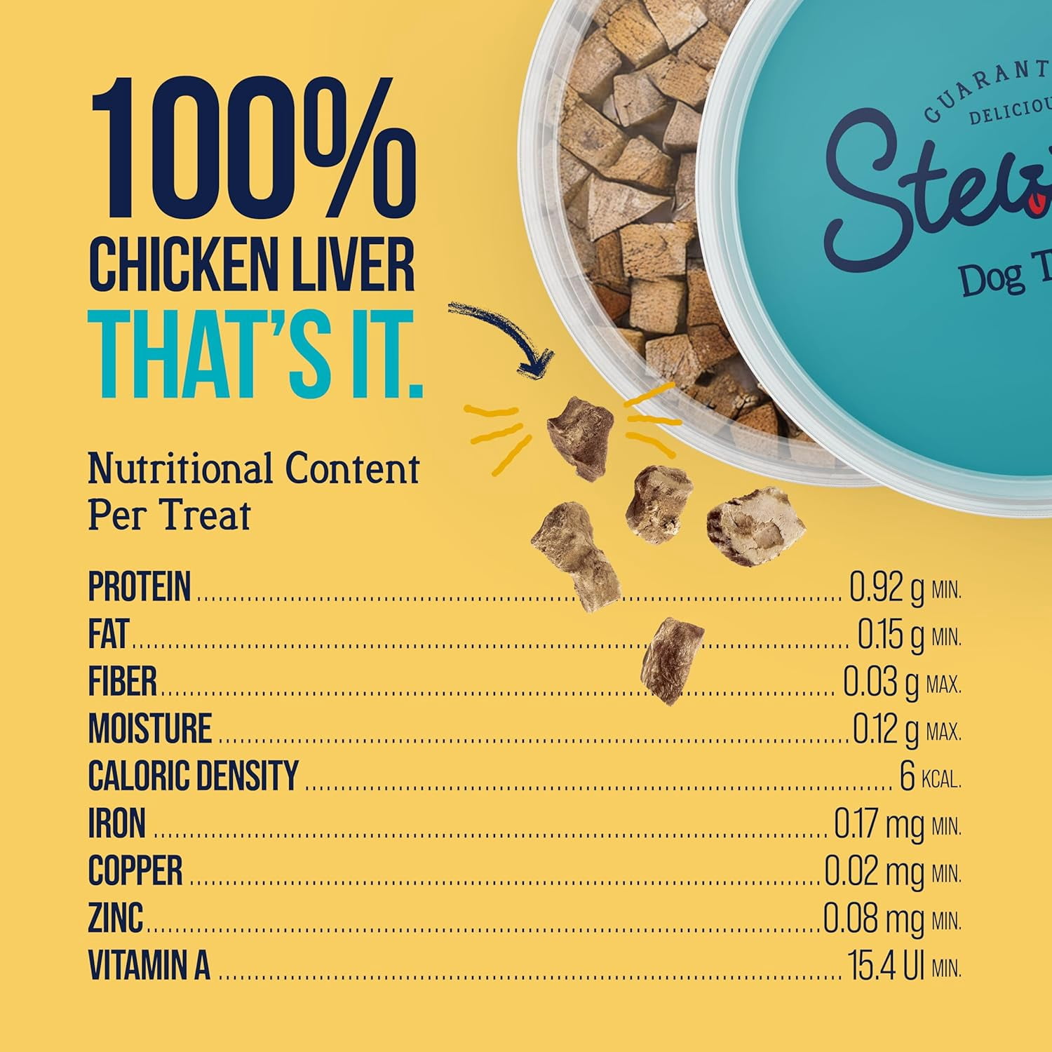 Stewart Freeze-Dried Chicken Liver Dog Treats, Grain-Free, Single-Ingredient, Natural Raw Nutrition, 16.8 oz