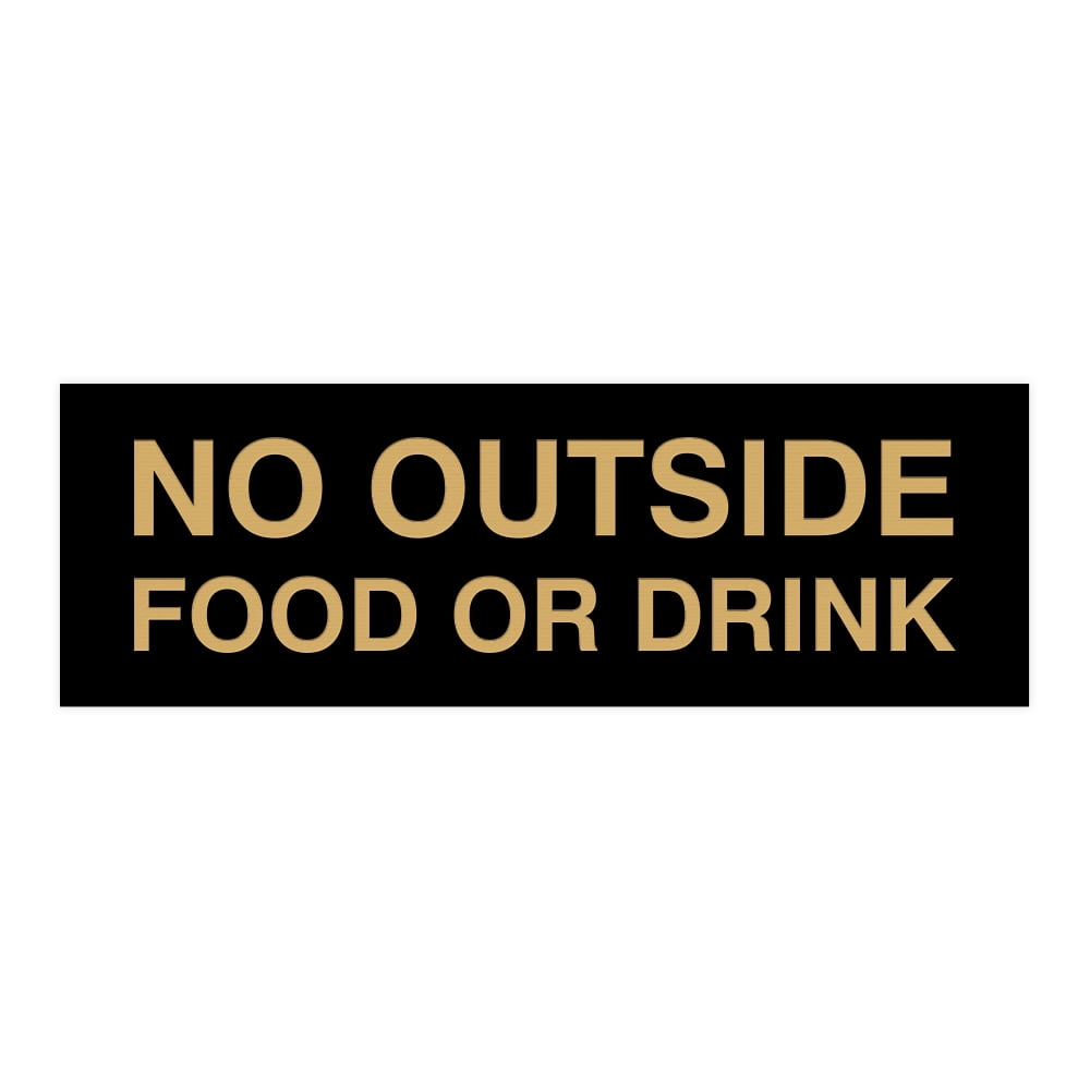 NO OUTSIDE FOOD OR DRINK SIGN ALUMINUM 7" BY 10" BAR RESTAURANT PUB LOT OF 2 
