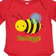 thumbnail image 4 of Inktastic Bee Happy Boys or Girls Long Sleeve Baby Bodysuit, 4 of 5