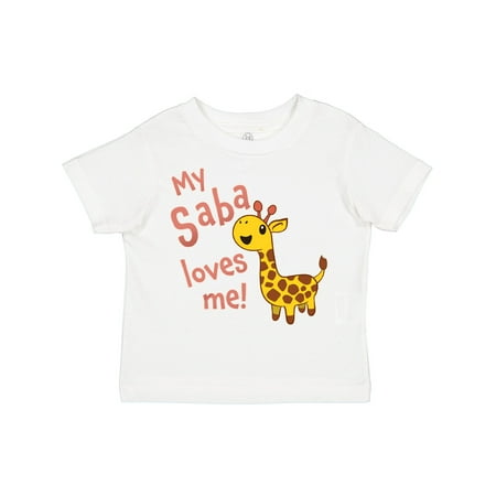 

Inktastic My Saba Loves Me- Cute Giraffe Gift Toddler Boy or Toddler Girl T-Shirt