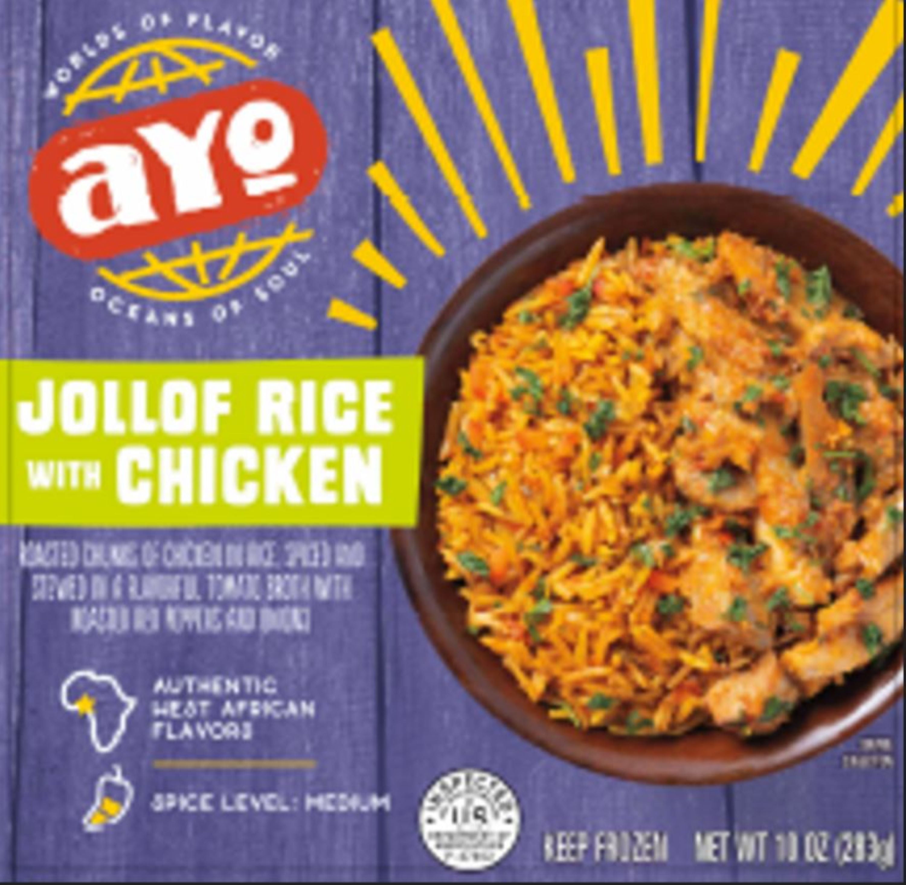 (2 pack) Ayo West African Foods Jollof Rice with Chicken, 10 oz Box