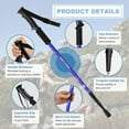 thumbnail image 5 of Trekking Poles, Lightweight Collapsible Hiking Poles Adjustable Pair of 2 Aluminum Walking Sticks for Hiking Walking (Blue), 5 of 9