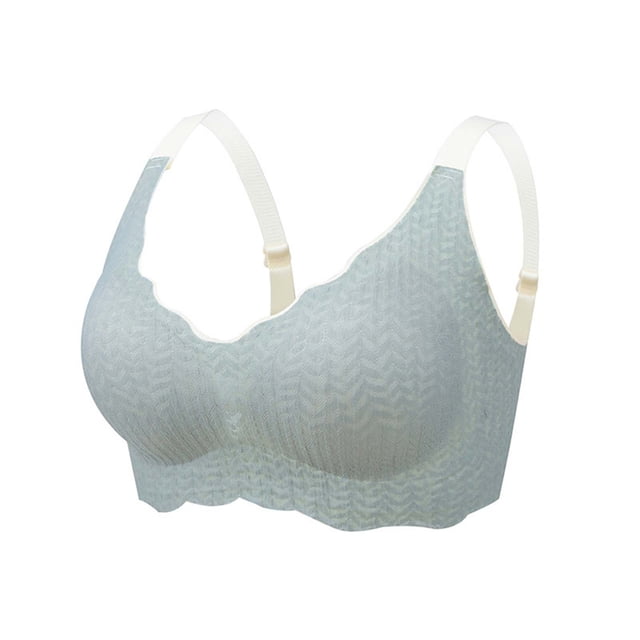 Sujetador Inalámbrico Ajustable de Color Sólido de las Mujeres Cuatro Filas, Levantamiento de la Reunión Del Diseño de la Ropa Interior Diaria para el Uso Cómodo de Todo el Día