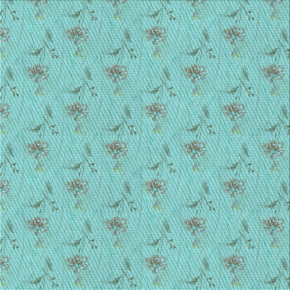 Ahgly Company Indoor Square Patterned Seafoam Green Area Rugs, 6' Square