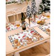 thumbnail image 5 of Christmas Placemats Set of 4 Gingerbread Man Christmas Placemats for Dining Table Candy Black Plaid Stripe Table Mat Winter Holiday Home Party Kitchen Table Decorations, 5 of 6