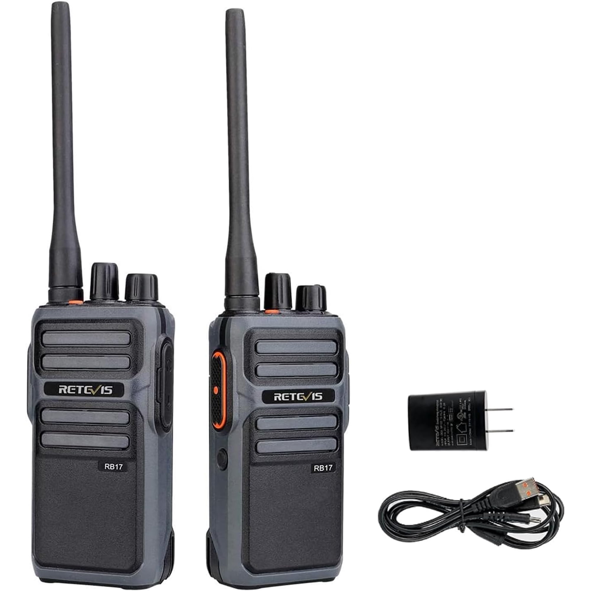 RB17 Walkie Talkies Long Range Rechargeable Two Way Radio 2 Pack