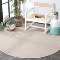 thumbnail image 3 of SAFAVIEH Sisal All-Weather Delroy Solid Indoor/Outdoor Area Rug, Natural/Ivory, 6'7" x 6'7" Round, 3 of 8