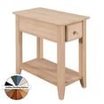 thumbnail image 3 of Alder Wood Chairside Table in Natural - Built in the USA, 3 of 5
