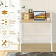 thumbnail image 6 of Goplus 2 Tier Computer Desk PC Laptop Table Study Writing Home Office Natural, 6 of 12
