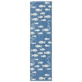thumbnail image 2 of SAFAVIEH Courtyard Trena Fish Print Indoor/Outdoor Area Rug, 4' x 5'7", Blue/Beige, 2 of 5