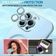 thumbnail image 5 of Magnetic Case for iPhone 14 Pro Max Phone Case for Women, Matte Luxury Soft Metallic Luster Cute Letter Love-Heart Pattern Design for iPhone 14 Pro Max 6.7'' with Camera Protector-Blue, 5 of 12