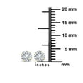 thumbnail image 5 of Gem Stone King 14K Yellow Gold White Moissanite Stud Earrings for Women Men | 0.46 Cttw | Round 4MM, 5 of 5
