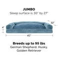 thumbnail image 5 of FurHaven Pet Products Faux Fur & Velvet Pillow Sofa Pet Bed for Dogs & Cats - Harbor Blue, Jumbo, 5 of 8