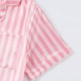 thumbnail image 4 of Tiijoy Big Girls Pajamas Striped Short Sleeve Shirt Ruffle Shorts Set, Sizes 9-10, 4 of 6